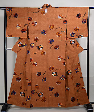 疋田に双葉葵の小紋