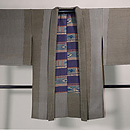 小宮康助作 縞に格子江戸小紋の羽織 正面