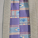 小宮康助作 縞に格子江戸小紋の羽織 羽裏