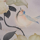 ツツジに青い鳥の訪問着 質感・風合
