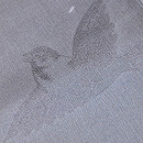 藍地雀の群れ訪問着　地紋