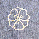 藍地雀の群れ訪問着　背紋