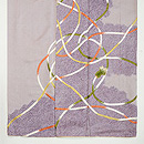 綸子絞り組紐刺繍訪問着　上前