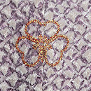 綸子絞り組紐刺繍訪問着　背紋