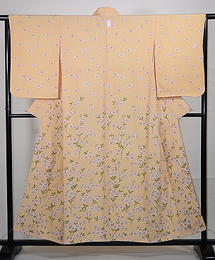 薄橙地桜尽くし付下