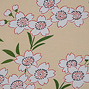 薄橙地桜尽くし付下　質感・風合