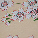 薄橙地桜尽くし付下　質感・風合