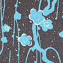 黒地に垂れ梅の羽織　質感・風合