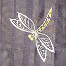 蜻蛉刺繍縦紗羽織　質感・風合