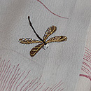 すすきに蜻蛉刺繍ぼかし単衣付下　質感・風合