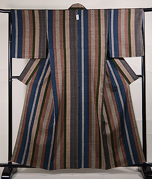 太縞伊兵衛織単衣