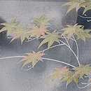 黒地紅葉文様紋錦紗単衣羽織　質感・風合