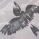 夕闇カラスの羽織　質感・風合