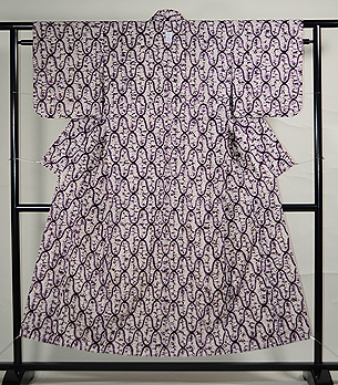 南部紫根染絞り木綿単衣