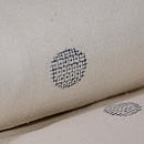 白地ドット柄本場結城紬　質感・風合