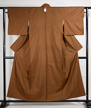 小格子柄本黄八丈