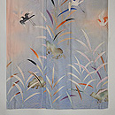 ピンク地葦辺に千鳥の付下 上前