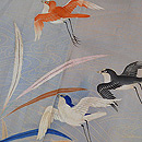 ピンク地葦辺に千鳥の付下 質感・風合