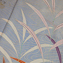 ピンク地葦辺に千鳥の付下 質感・風合