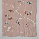 ピンク地貝尽くし単衣付下 上前