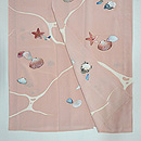 ピンク地貝尽くし単衣付下 上前