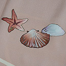 ピンク地貝尽くし単衣付下 質感・風合