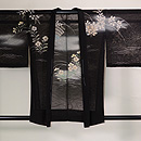 秋草に虫かご文様紋紗の羽織　正面