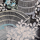 秋草に虫かご文様紋紗の羽織　質感・風合