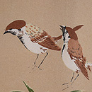 笹に雀文様羽織　質感・風合