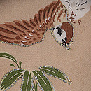 笹に雀文様羽織　質感・風合