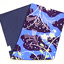 水玉に桔梗とススキ名古屋帯 帯裏