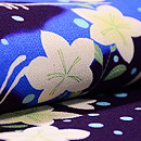 水玉に桔梗とススキ名古屋帯 質感・風合