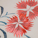 萩になでしこ、おみなえしの名古屋帯　質感・風合