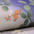 萩文様の名古屋帯　質感・風合