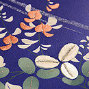 萩文様の名古屋帯　質感・風合