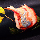 枝ざくろ刺繍名古屋帯　質感・風合