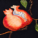 枝ざくろ刺繍名古屋帯　質感・風合