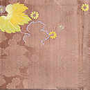 つたと小菊秋色開き名古屋帯 前柄