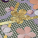 行儀小紋に四季の花文様名古屋帯 質感・風合