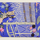 間垣に木戸四季の草花名古屋帯 前柄