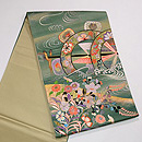 秋の小花と水車の刺繍袋帯 帯裏