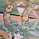 秋の小花と水車の刺繍袋帯 質感・風合