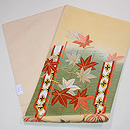 秋の御簾文様開き名古屋帯 帯裏