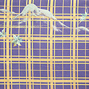 竜田川文様開き名古屋帯　前柄