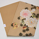 菊とバラの染め名古屋帯　帯裏