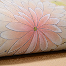 菊とバラの染め名古屋帯　質感・風合