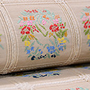 窓絵文様名古屋帯　質感・風合