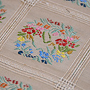 窓絵文様名古屋帯　質感・風合