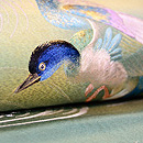 水車に雁の図名古屋帯　質感・風合