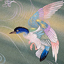 水車に雁の図名古屋帯　質感・風合